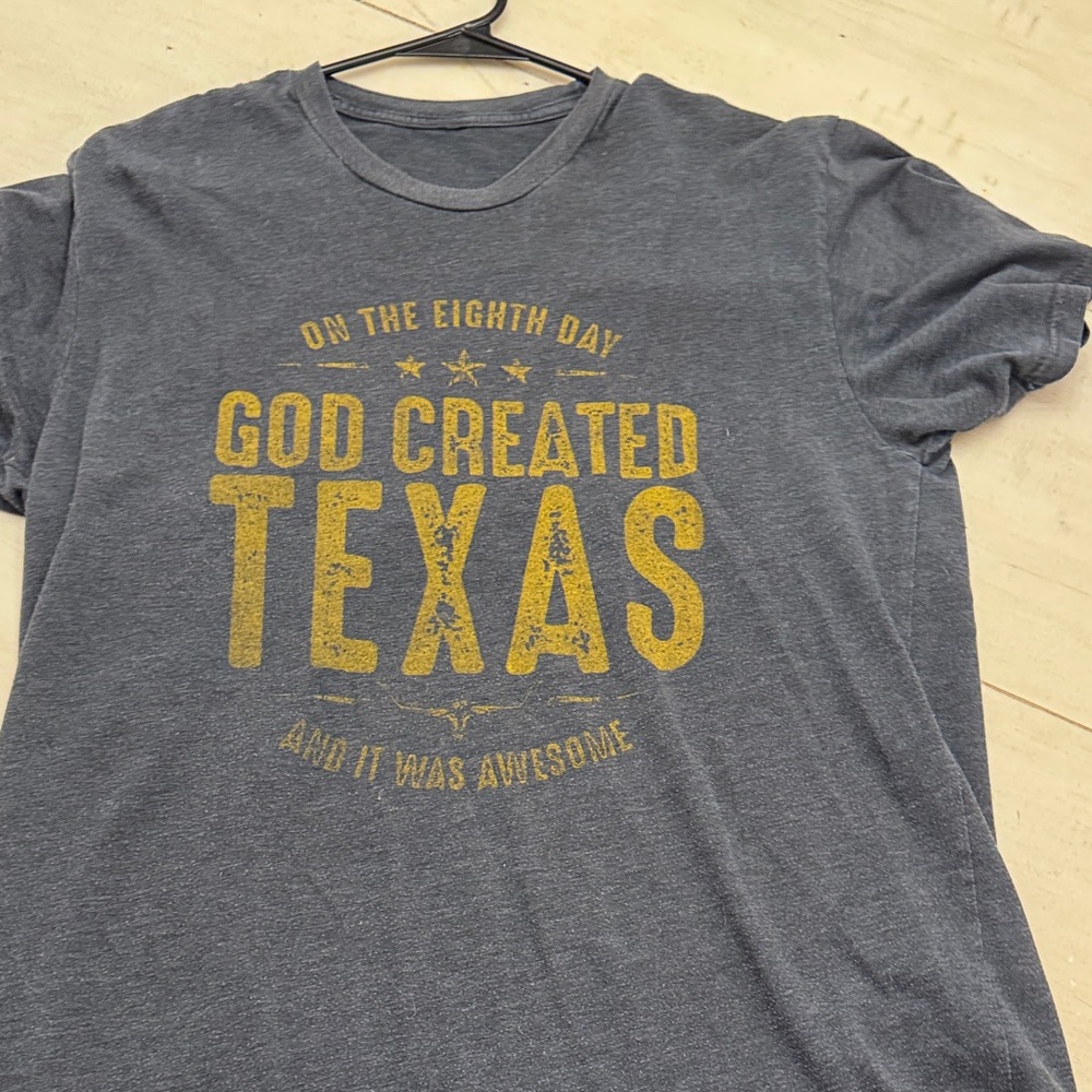 Gray Graphic T-Shirt with Yellow Print